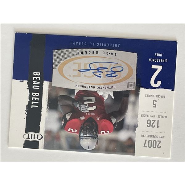 Beau Bell signed autograph card