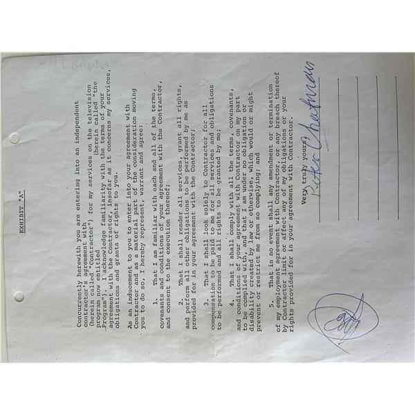 Peter Chapman signed contract