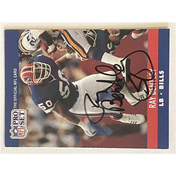 Buffalo Bills Ray Bentley signed NFL Pro Set trading card