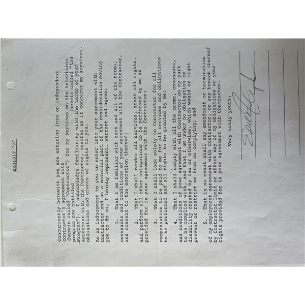 Eddie Floyd signed contract