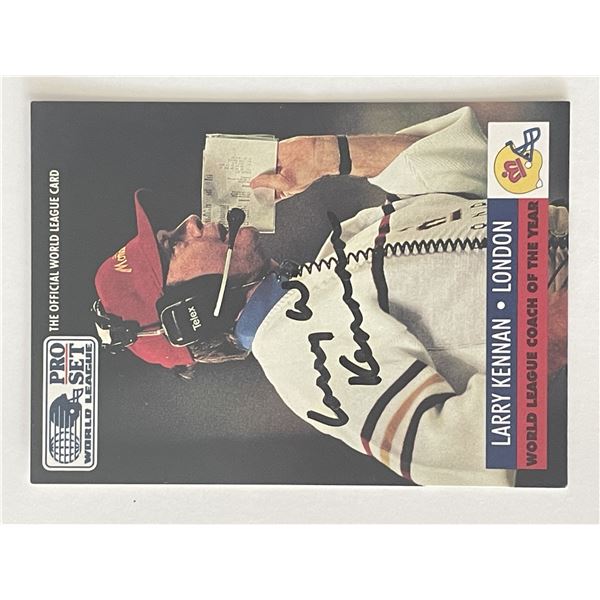 London Monarchs Larry Kennan signed 1991 Pro Set World League #703 trading card