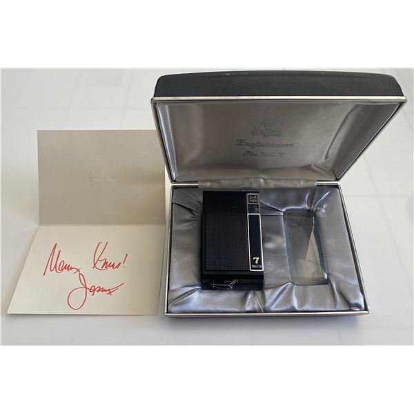 Jerry Lewis signed card with radio cast gift