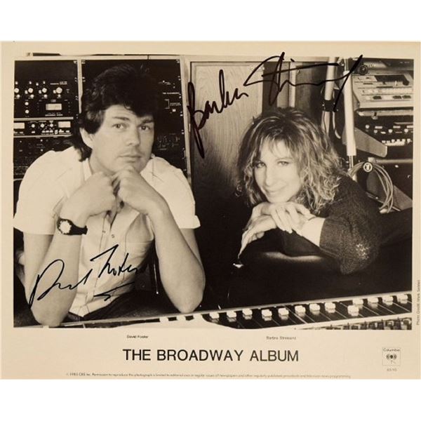 Barbra Streisand and David Foster signed promo photo