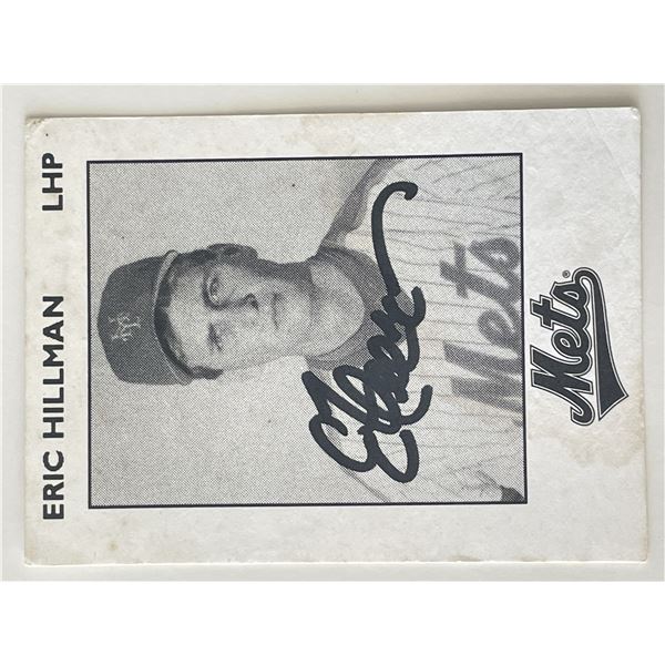 New York Mets Eric Hillman signed trading card