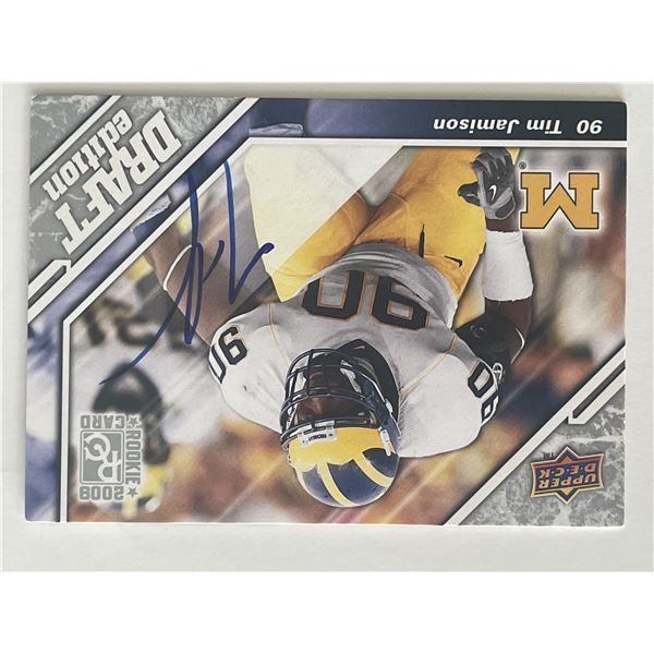 Tim Jamison 2009 NFL Draft Edition #104 signed trading card