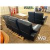 Image 3 : Reclining Sofa And Loveseat Black Leather