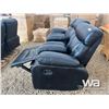 Image 5 : Reclining Sofa And Loveseat Black Leather