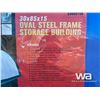 Image 2 : 30X85X15 FT. Oval Steel Frame Storage Building