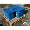 Image 2 : (3) Blue Totes of Truck Parts & Tools
