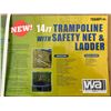 Image 2 : 14 FT. Trampoline With Safety Net & Ladder