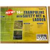 Image 2 : 14 FT. Trampoline With Safety Net & Ladder