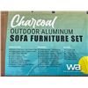 Image 2 : Charcoal Outdoor Aluminum Sofa Furniture Set