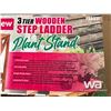 Image 2 : 3 Tier Wooden Step Ladder Plant Stand