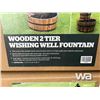 Image 2 : Wooden 2 Tier Wishing Well Fountain