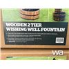 Image 2 : Wooden 2 Tier Wishing Well Fountain