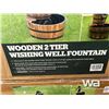 Image 2 : Wooden 2 Tier Wishing Well Fountain