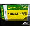 Image 4 : (8) Grizzly 11R24.5 Truck Tires