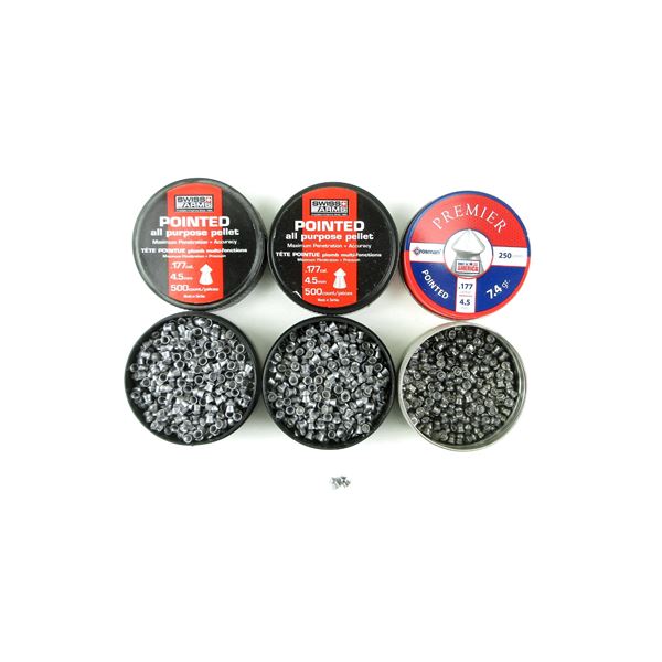 ASSORTED .177 PELLETS LOT