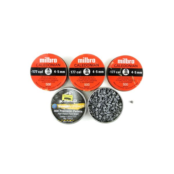 ASSORTED .177 PELLETS LOT