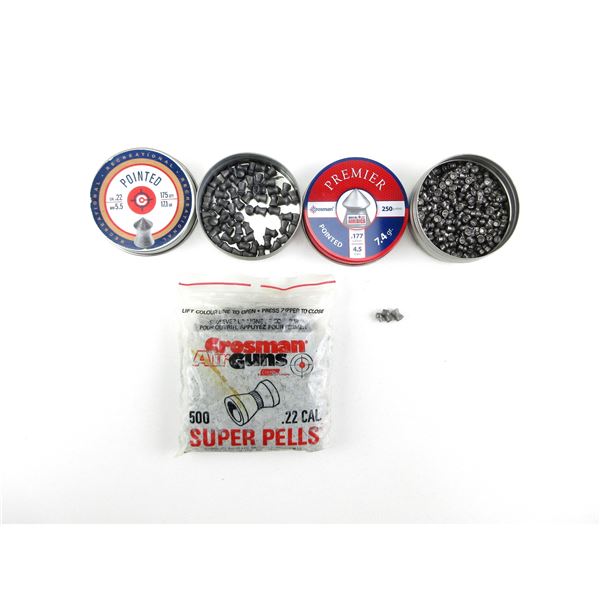 ASSORTED .22 AND .177 PELLET LOT