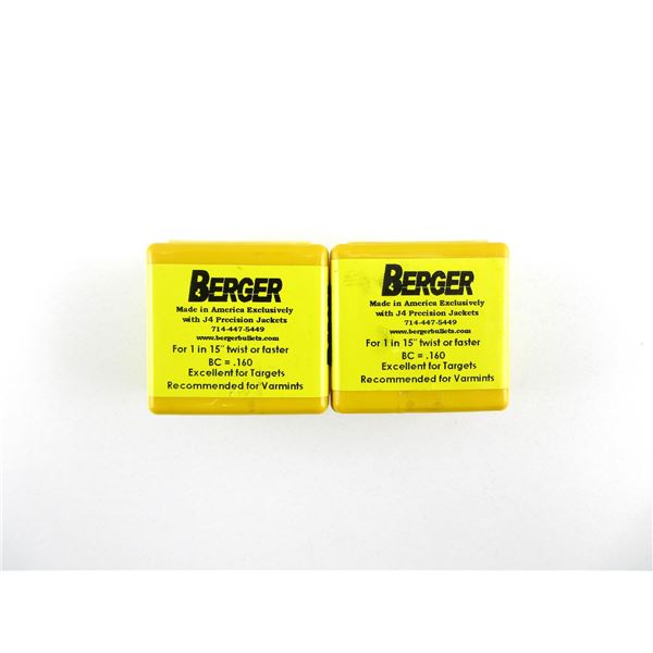 BERGER .22 CAL. VARMINT BULLET LOT