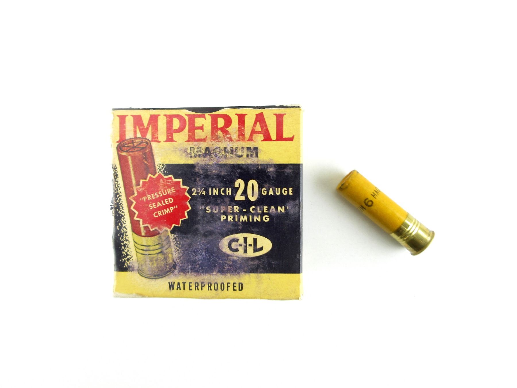 COLLECTIBLE IMPERIAL MAGNUM 20 GAUGE B2 3/4" SHOT SHELL AMMO LOT