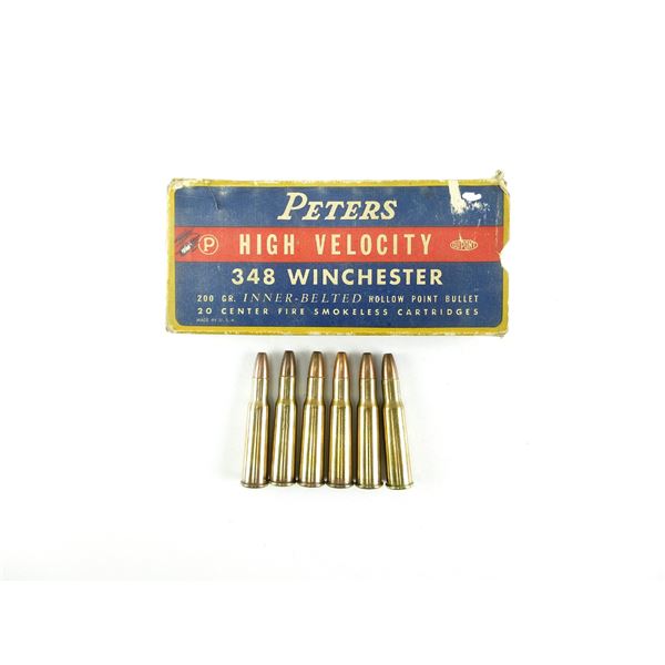COLLECTIBLE PETERS .348 WIN AMMO LOT