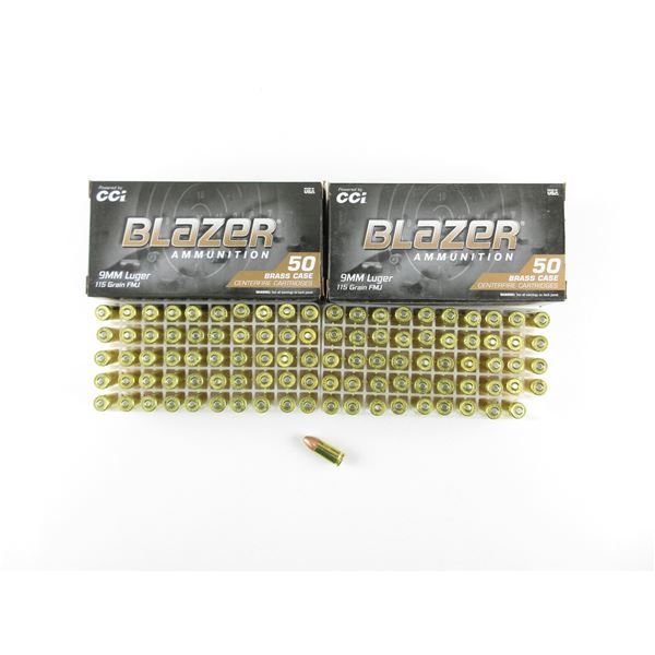 BLAZER 9MM LUGER AMMO LOT