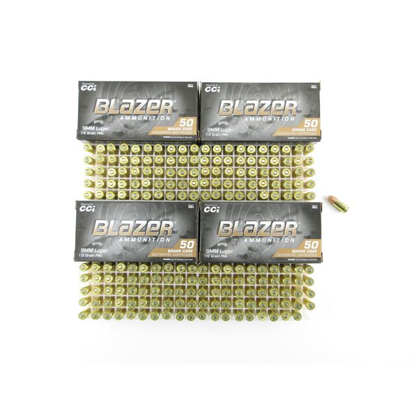 BLAZER 9MM LUGER AMMO LOT