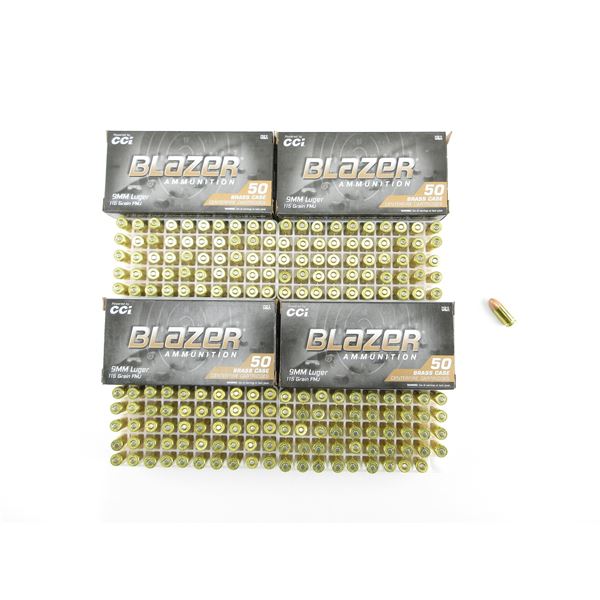 BLAZER 9MM LUGER AMMO LOT
