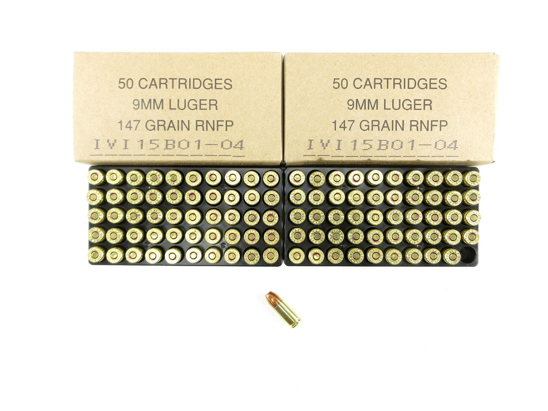 Candian Rifle Bullets Box CANADIAN MILITARY 9MM LUGER AMMO LOT