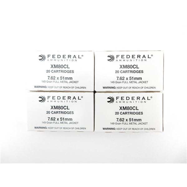 FEDERAL 7.62X51MM AMMO LOT