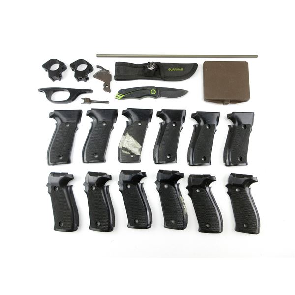 ASSORTED GUN PARTS AND ACCESSORIES LOT