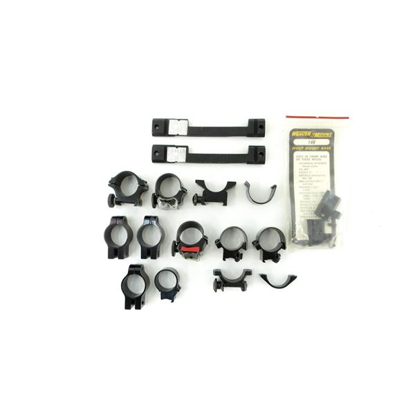ASSORTED SCOPE RINGS AND BASES LOT