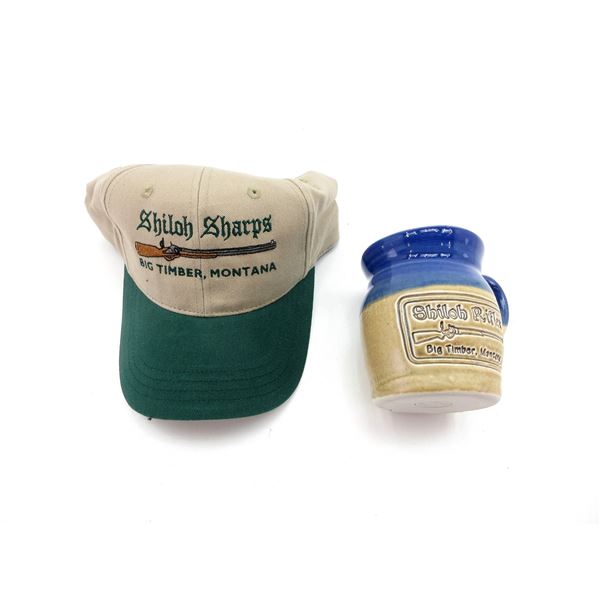 SHILOH SHARPS HAT AND MUG LOT