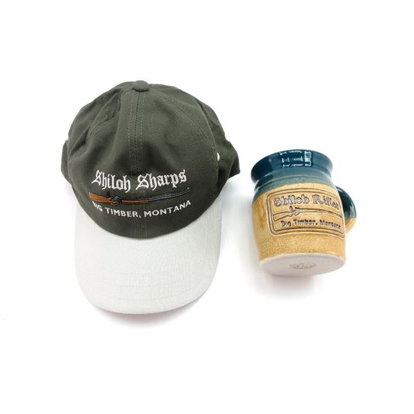 SHILOH SHARPS HAT AND MUG LOT