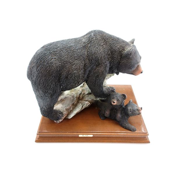 BEAR AND CUBS STATUE