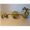 Image 2 : Gemstone Bonzi Tree/ Asian God Resin Figurine and Amber Glass Fish Float