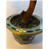 Image 3 : Jade Stone Bonzi Tree in Cloisonne Planter