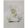 Image 2 : Bartlett Collins Pitcher and Glass Floral Set
