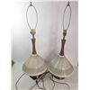 Image 1 : MCM Pottery and Wood Lamps with condition issues