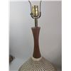 Image 2 : MCM Pottery and Wood Lamps with condition issues