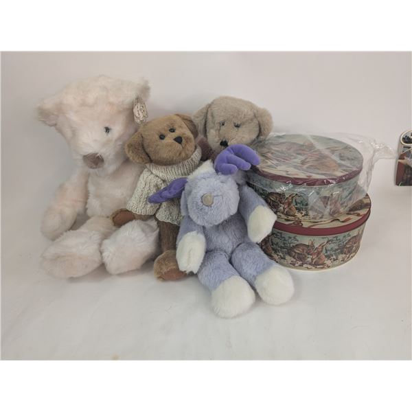 Plush Bears and Tins