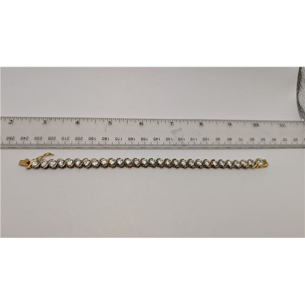 DBJ Gold Plated Tennis Bracelet