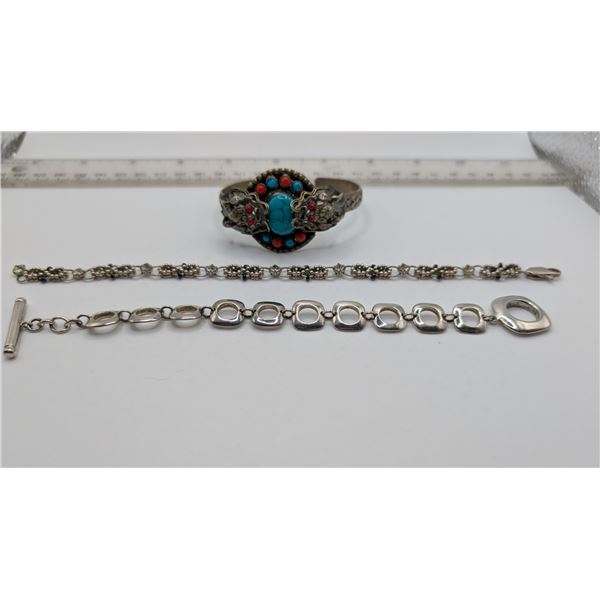Silver Bracelets Turquoise from Napal