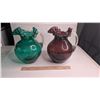 Image 1 : Two Hand Made Glass Pitchers