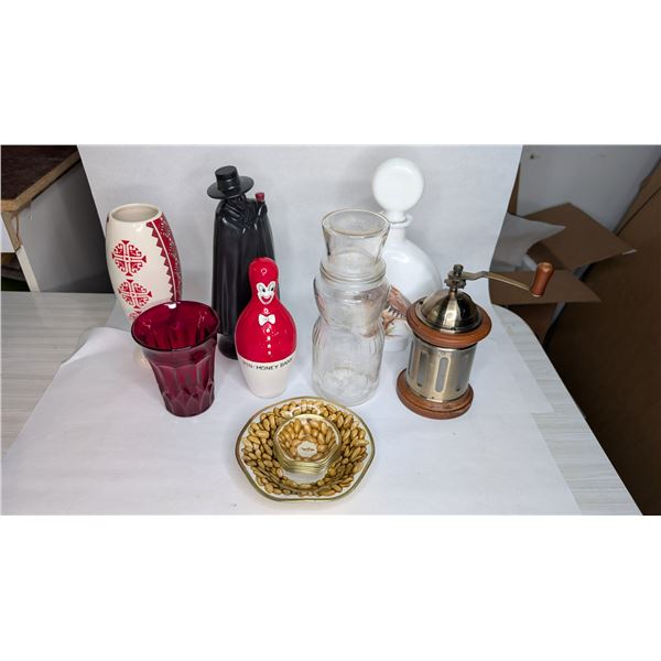 Planters Peanuts Jar Wedgwood Decanter Grinder etc