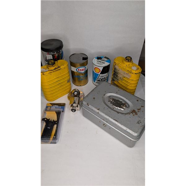 Oil Cans Cash Box etc