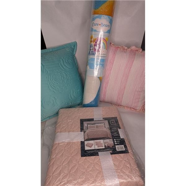 Carebears Rug Pillows and Bedding NEW
