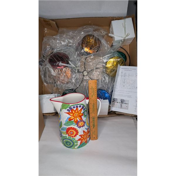 Christopher Vine Pitcher and Kinetic Wind spinner Flower NEW